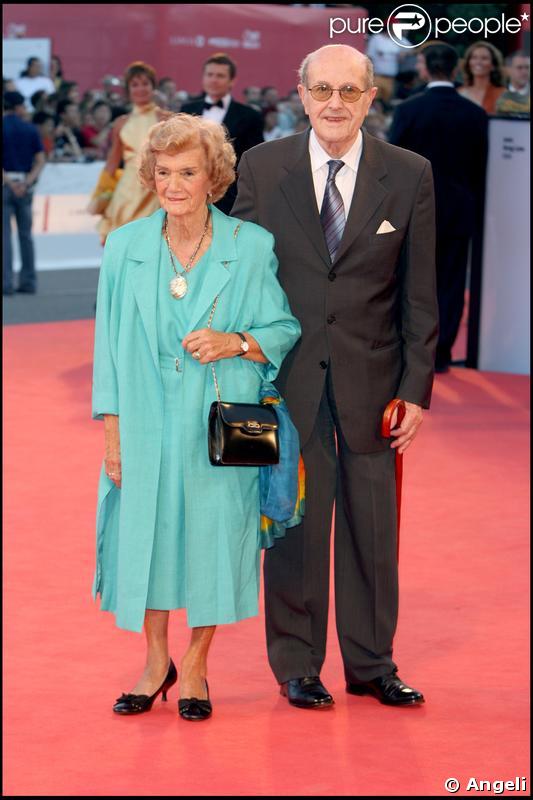 Manoel de Oliveira avec sa femme lors de la 63ème Mostra de Venise