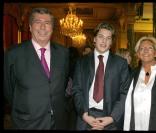 Jean Sarkozy avec Patrick Balkany et sa marraine Isabelle Balkany