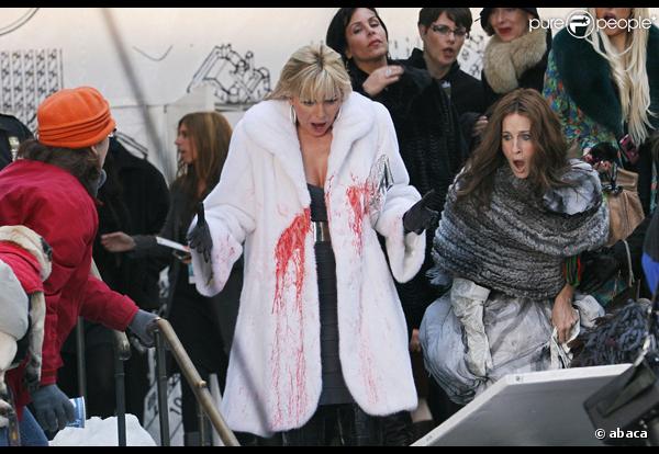 Kim Katrall sur le tournage de Sex & the city le film