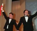 Pascal Duquenne et Daniel Auteuil en mai 1996 au Festival de Cannes. 
