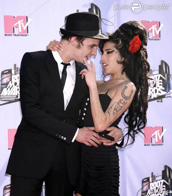 Amy Winehouse et son mari Blake Fielder-Civil.