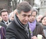 Philippe Douste-Blazy et Paul Wermus aux obsèques de Georges Cravenne
