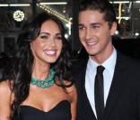 Shia LaBeouf avec sa partenaire de Transformers, Megan Fox, à la première de Eagle Eyed 