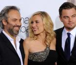 Sam Mendes, Kate Winslet et Leo DiCaprio aux 66e Golden Globes Awards 