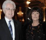 Remise des insignes de la Légion d'honneur à l'Elysée, le 28 janvier 2009 : Jean-Louis Scherrer est fait chevalier, Sonia Rykiel élevée au rang de commandeur. Lionel Jospin et sa femme étaient présents. 