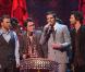 Les Take That : Gary Barlow, Mark Owen, Jason Orange, Howard Donald