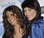 Laetitia Milot et Dounia Coesens aux Globes de Cristal. 02/02/09