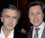 Patrick de Carolis et Bernard Henri Lévy au cinéma pour assister à la première du téléfilm Bernard Henri Levy, la déraison dans l'histoire