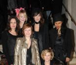 Karole Rocher, Julie Depardieu, Romane Bohringer, Karin Viard, Marina Foïs, Maïwenn et Mélanie Doutey au défilé Etam, au Ritz. 05/02/09