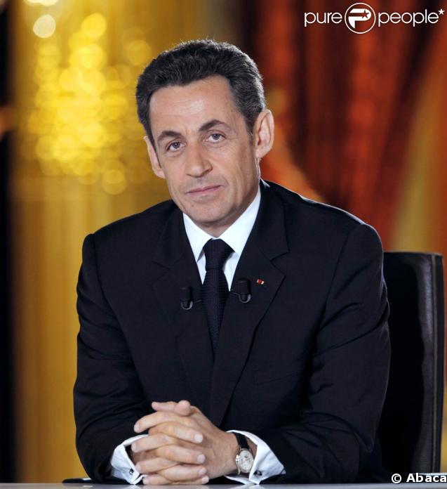 Nicolas Sarkozy lors de son allocution du 5 février 2009