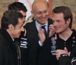 Nicolas Sarkozy, Julien Lizeroux, Bernard Laporte, Jean-Baptiste Grange 