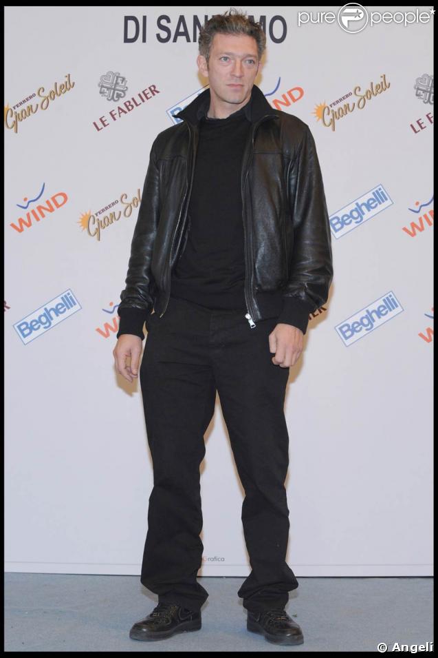 Vincent Cassel au Festival de la chanson italienne de San Remo