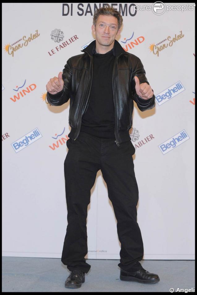Vincent Cassel au Festival de la chanson italienne de San Remo