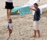Matt Damon et sa fille Isabella aux Caraïbes