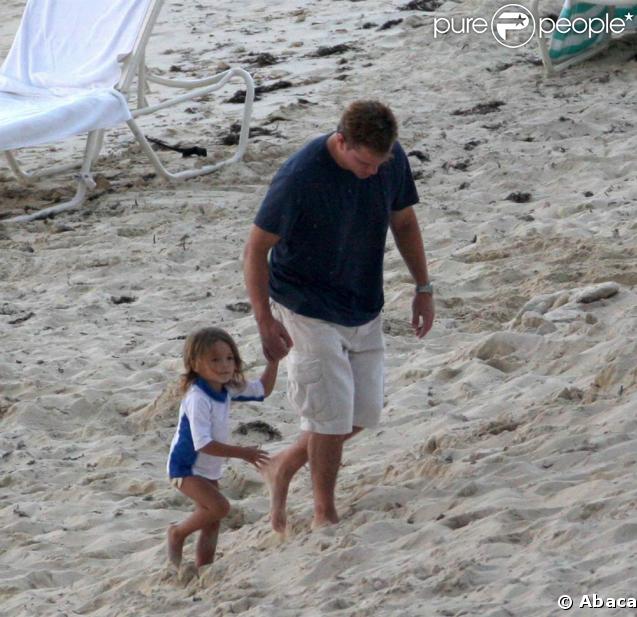 Matt Damon et sa fille Isabella aux Caraïbes