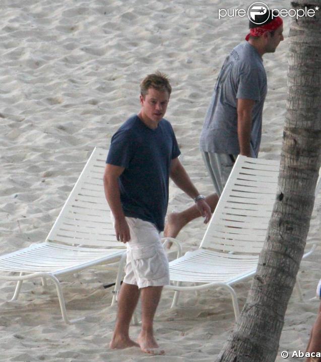 Matt Damon en famille aux Caraïbes