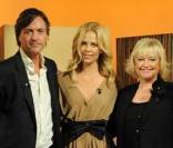 Charlize Theron, Richard et Judy au Cactus TV Studios de Kennington, à Londres, le 3 mars 2009, à l'occasion de la promotion de 