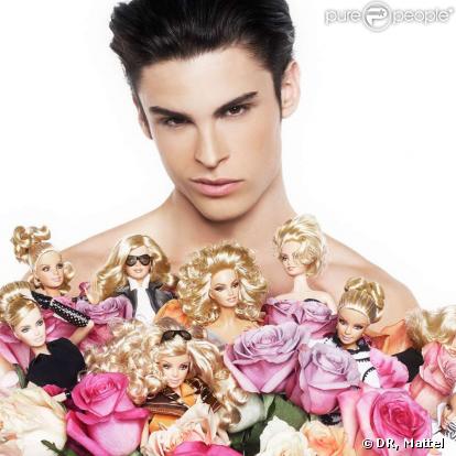 Baptiste Giabiconi alias Ken et ses mille et une Barbie, shooté par Karl Lagerfeld