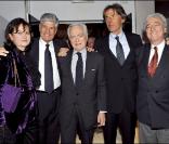 Jean-Loup Dabadie avec sa femme, Philippe Labro, Ernest-Antoine Seillière et Dominique Desseigne 