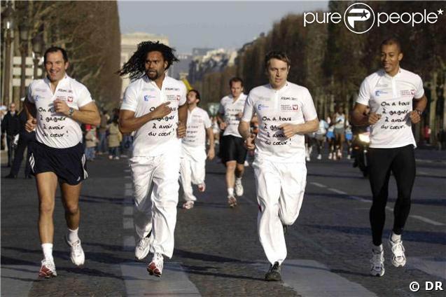 Christian Karembeu, Didier Gustin et Stéphane Diagana défendent les couleurs de Mécénat Chirurgie Cardiaque. 
