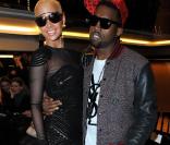 Kanye West et sa show girl Amber Rose... Plus fashion, tu meurs ! Le 8 mars au défilé Sonia Rykiel 
