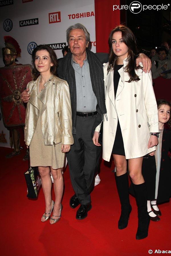 Alain Delon, sa fille et Anne Goscinny