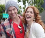 Kellan Lutz et Rachelle LeFevre, au magasin Kitson de Los Angeles, pour la sortie du DVD de Twilight, le samedi 21 mars 2009.