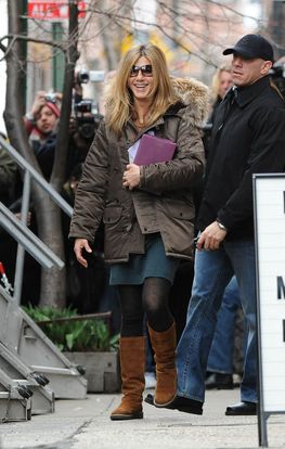Jennifer Aniston sur le tournage new-yorkais de The Baster