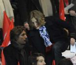 Jean Sarkozy et son frère Pierre Sarkozy au Parc des Princes. 15/03/09 