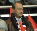 Hervé Morin et Bertrand Delanoë au Parc des Princes. 15/03/09<br />