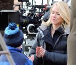 Naomi Watts et son fils Alexander Pete, sur le tournage de Fair Game, dans le quartier de Brooklyn, à New York, le 7 avril 2009 !