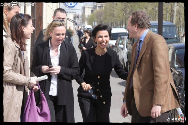 Rachida Dati part faire les marchés du XVe et de la rue Cler (VIIe) pour les élections européennes. Le 11/04/09