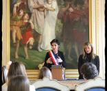 Rachida Dati célèbre un mariage le samedi du week-end de Pâques dans sa mairie du VIIe. Le 11/04/09 