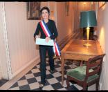 Rachida Dati d eretour à la mairie quelques minutes avnat de célébrer une union. Le 11/04/09 
