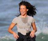 Evangeline Lilly en tournage de la saison 5 de la série 