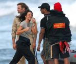 Evangeline Lilly et Josh Holloway en tournage de la saison 5 de la série 
