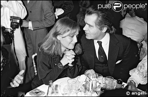 Isabelle Huppert et Karl Lagerfeld