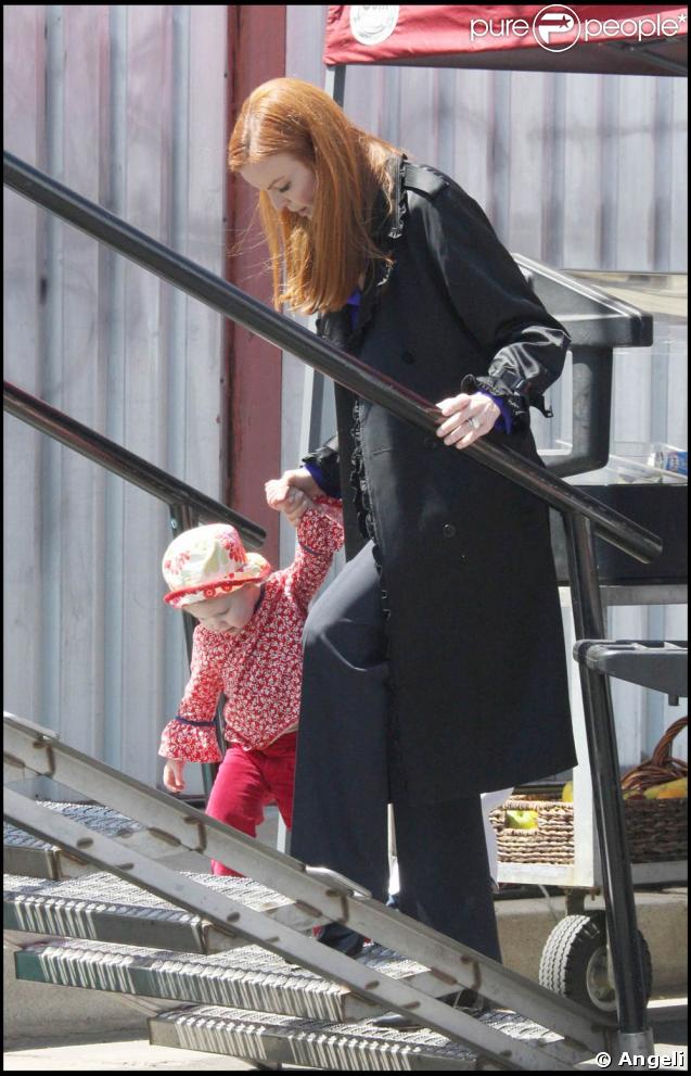 Marcia Cross et l'une de ses jumelles  