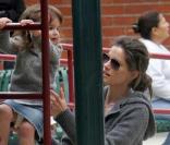 Amanda Peet passe l'après-midi au parc à Cold Water avec sa fille Frances Pen Benioff
