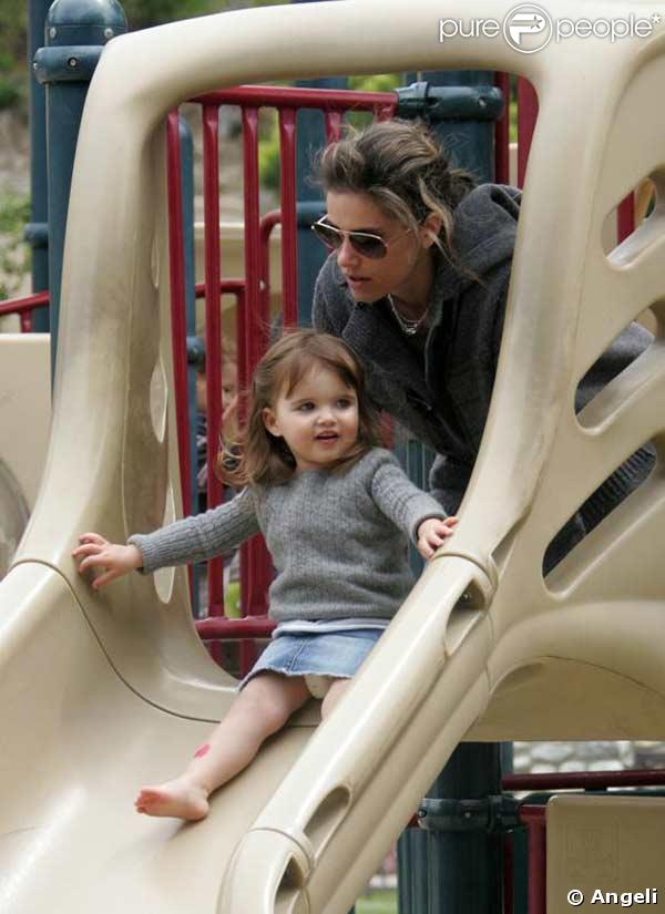 Amanda Peet passe l'après-midi au parc à Cold Water avec sa fille Frances Pen Benioff