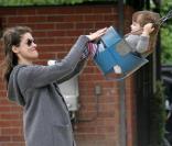 Amanda Peet passe l'après-midi au parc à Cold Water avec sa fille Frances Pen Benioff