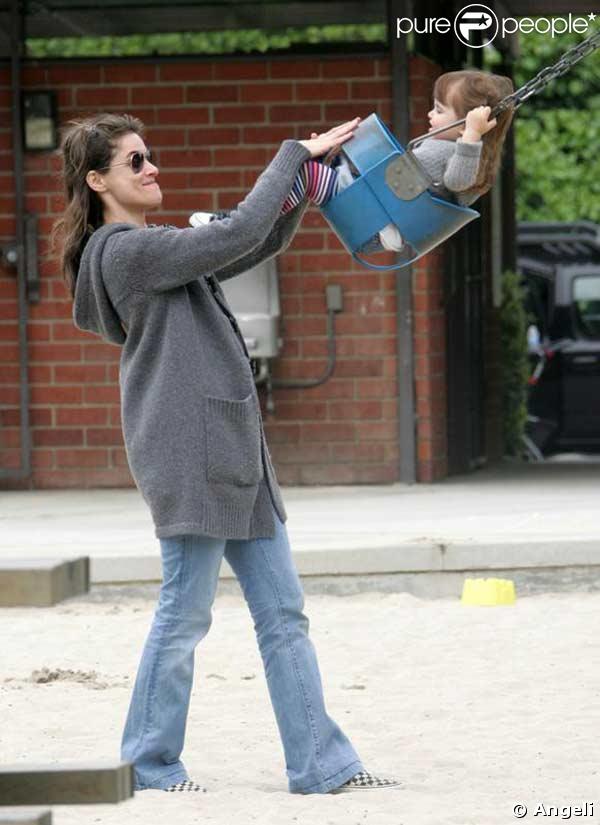 Amanda Peet passe l'après-midi au parc à Cold Water avec sa fille Frances Pen Benioff
