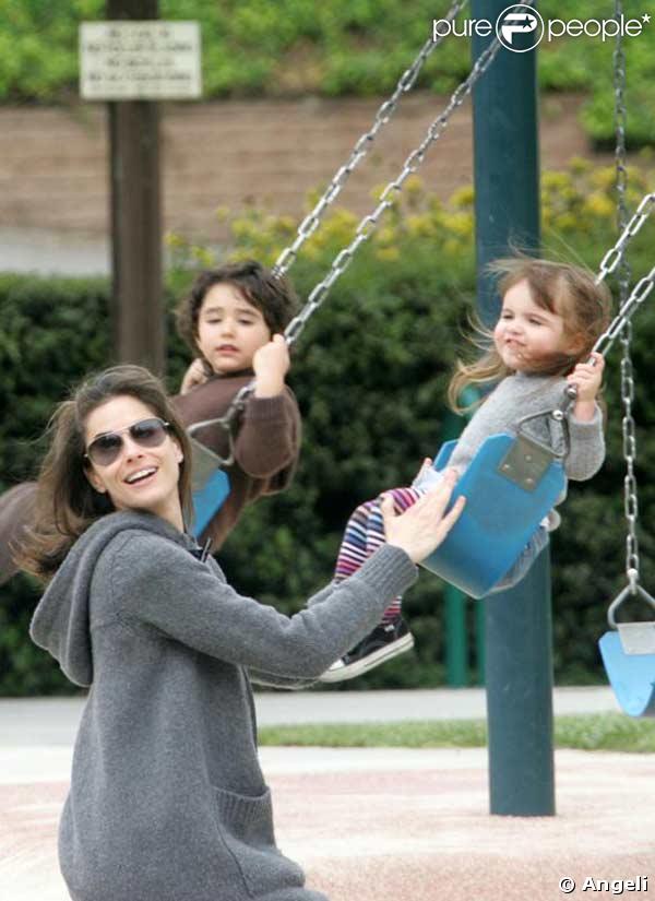 Amanda Peet passe l'après-midi au parc à Cold Water avec sa fille Frances Pen Benioff