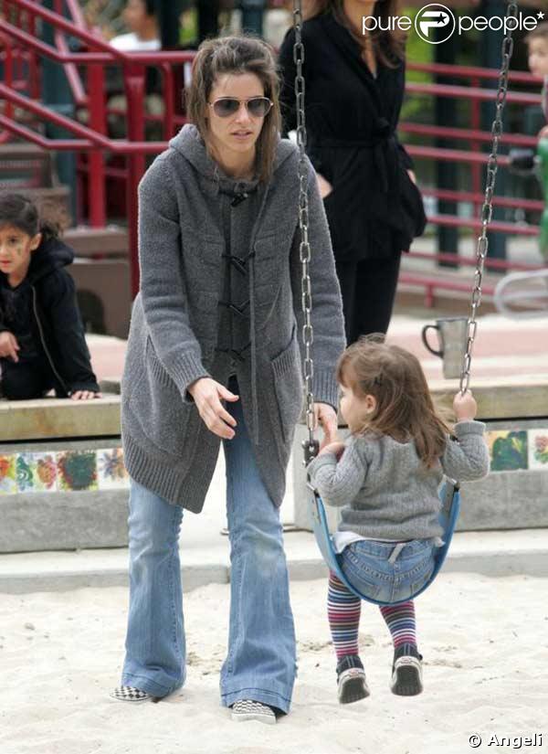 Amanda Peet passe l'après-midi au parc à Cold Water avec sa fille Frances Pen Benioff