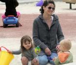Amanda Peet passe l'après-midi au parc à Cold Water avec sa fille Frances Pen Benioff