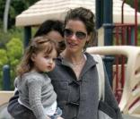 Amanda Peet passe l'après-midi au parc à Cold Water avec sa fille Frances Pen Benioff