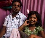 Rubina et son papa Rafiq. 