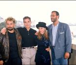 Jean Reno et Jean-Marc Barr version 1988, ici avec Luc Besson et Rosanna Arquette