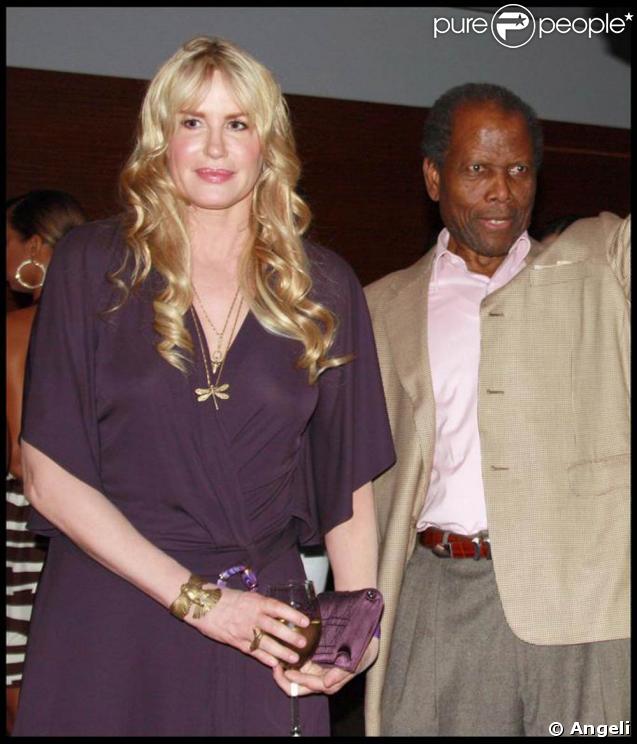 Daryl Hannah et Sidney Poitier lors de la réception en l'honneur des First ladies of Africa à West Hollywood le 20 avril 2009