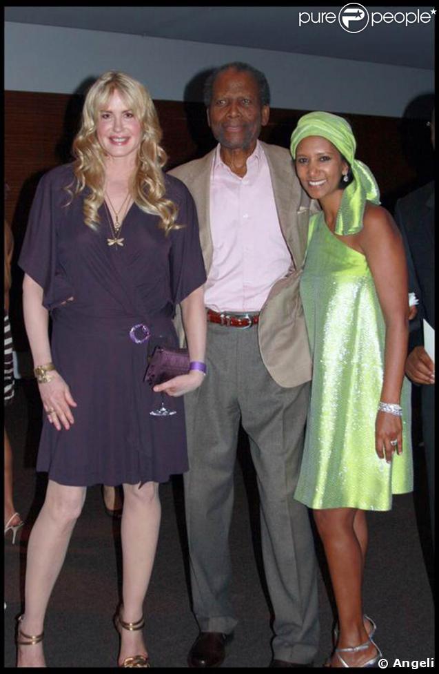 Daryl Hannah, Sidney Poitier et Gelila Assefa lors de la réception en l'honneur des First ladies of Africa à West Hollywood le 20 avril 2009